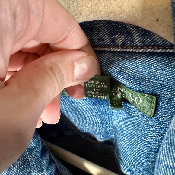 Ralph Lauren Jeans Co Women's 2X Button Front Denim Jean Jacket 100% Cotton - Picture 5 of 12